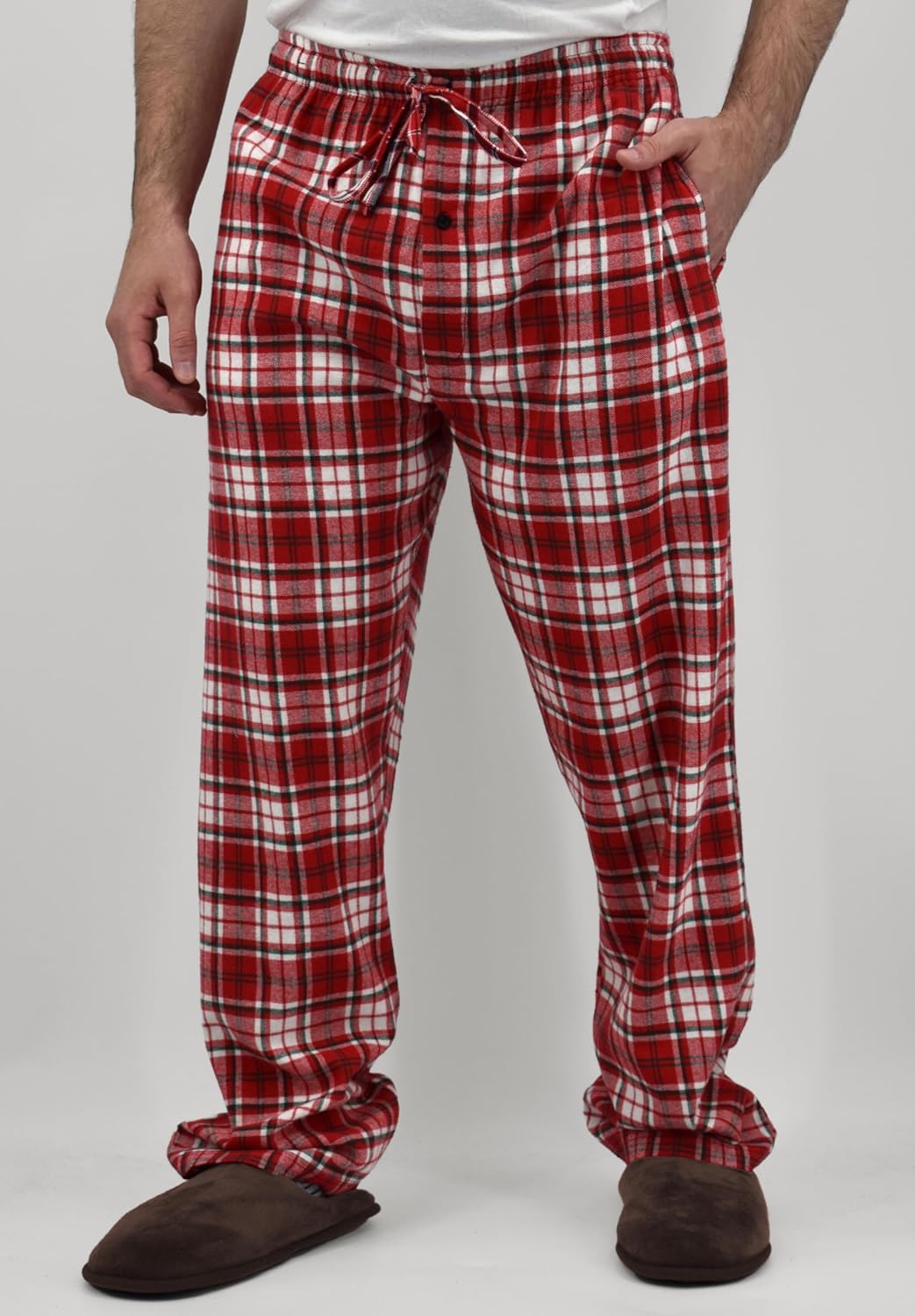 Andrew Scott Men's 3 Pack Cotton Flannel Fleece Brush Pajama Sleep & Lounge Pants - Image 3