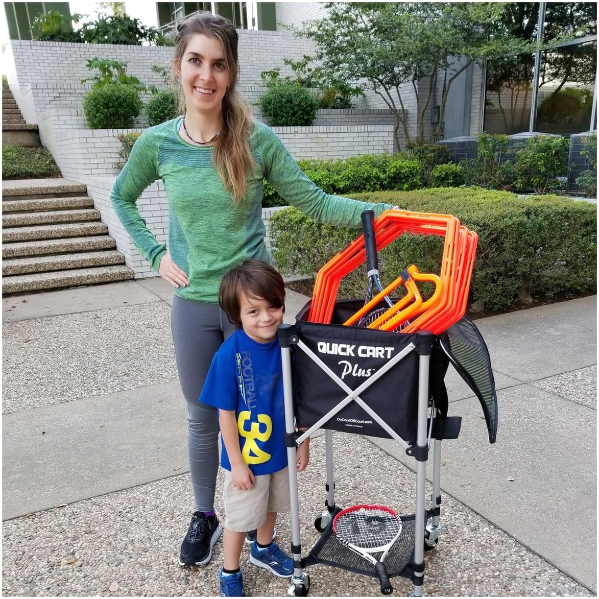 Oncourt Offcourt Quick Cart Plus - Portable Canvas Tennis Ball Cart with Bag