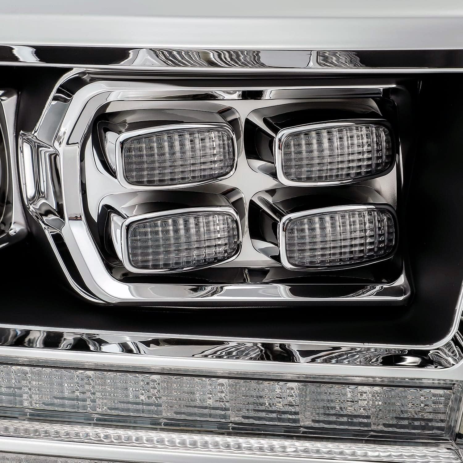 AlphaRex (880523) 09-18 Dodge Ram 1500HD PRO-Series Proj Headlight Plnk Style Blk w/Chrm Acc w/Seq Signal/DRL