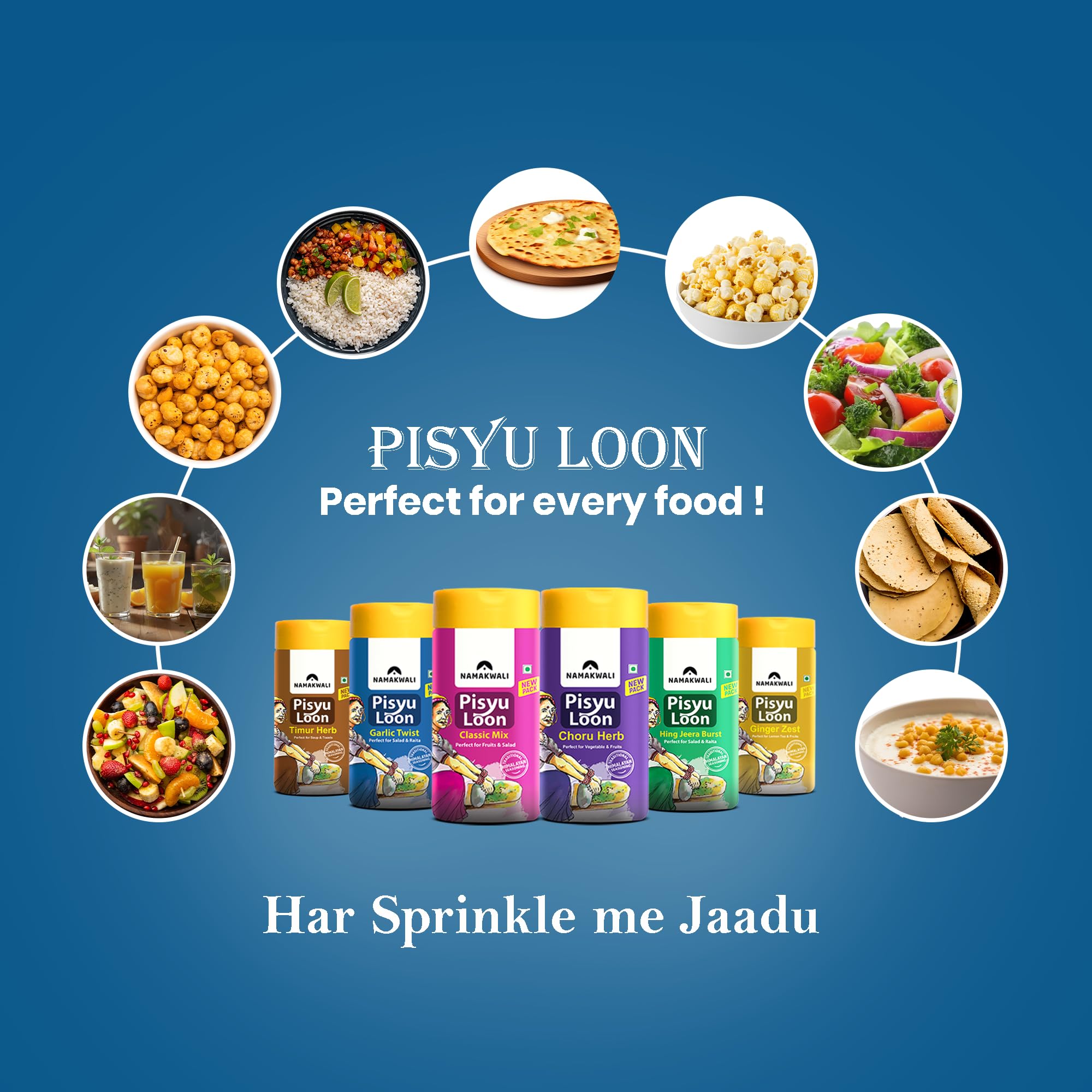 Namakwali Flavoured Pahadi Salt Seasoning Mix | Pack of 6-600 Gram | Seasoning Combo - Popcorn, Noodles, Salad, Raita, Juice, Fruits, Sweet Corn, Makhana and more | 100% Organic | SharkTank India S3 - Image 3 thumbnail
