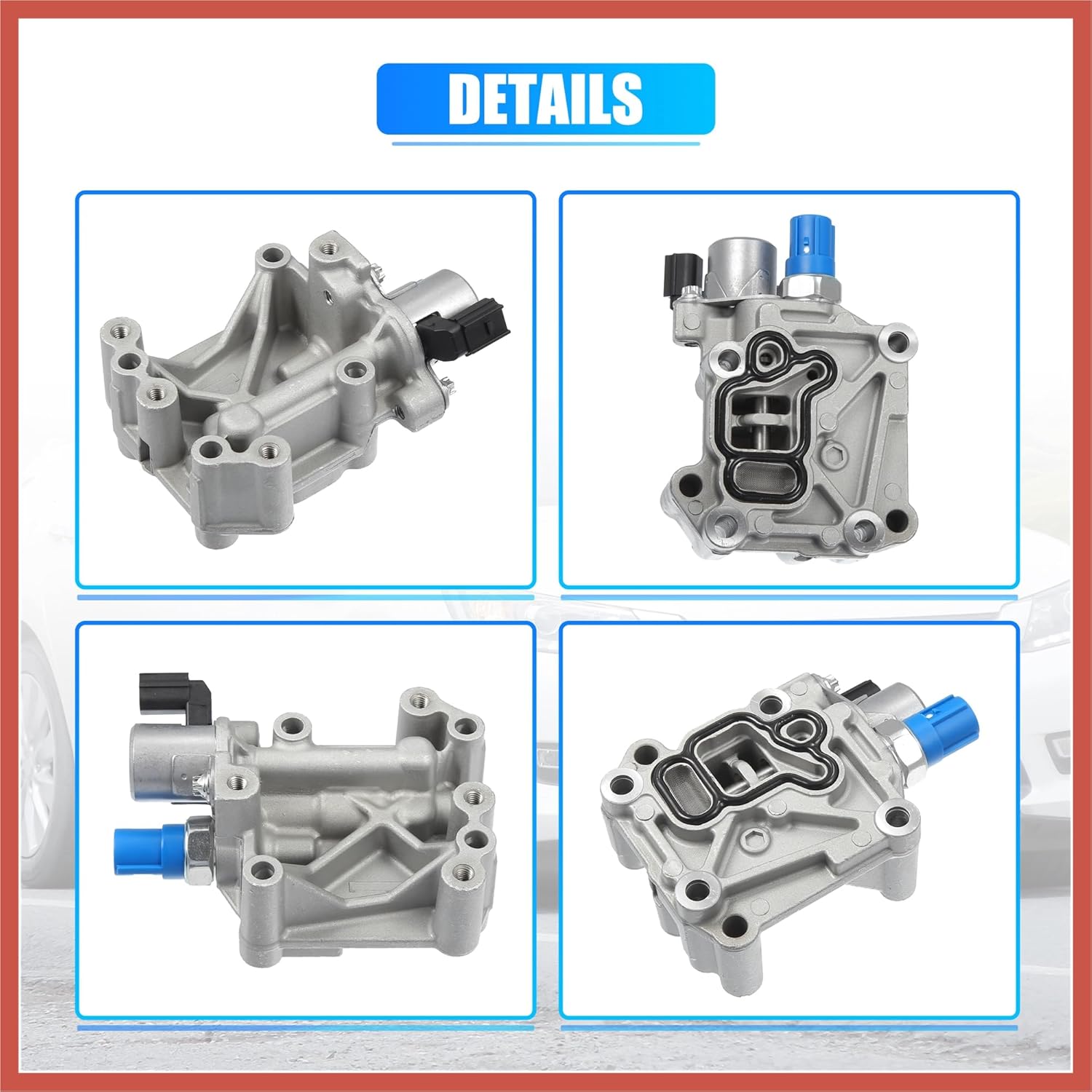 ACROPIX Engine Variable Valve Timing VVT Solenoid with Sensor Gasket for Honda Accord Civic CRV Crosstour for Acura ILX TSX VTEC Solenoid Sensor Spool Valve 15811-R40-A01 Car Parts