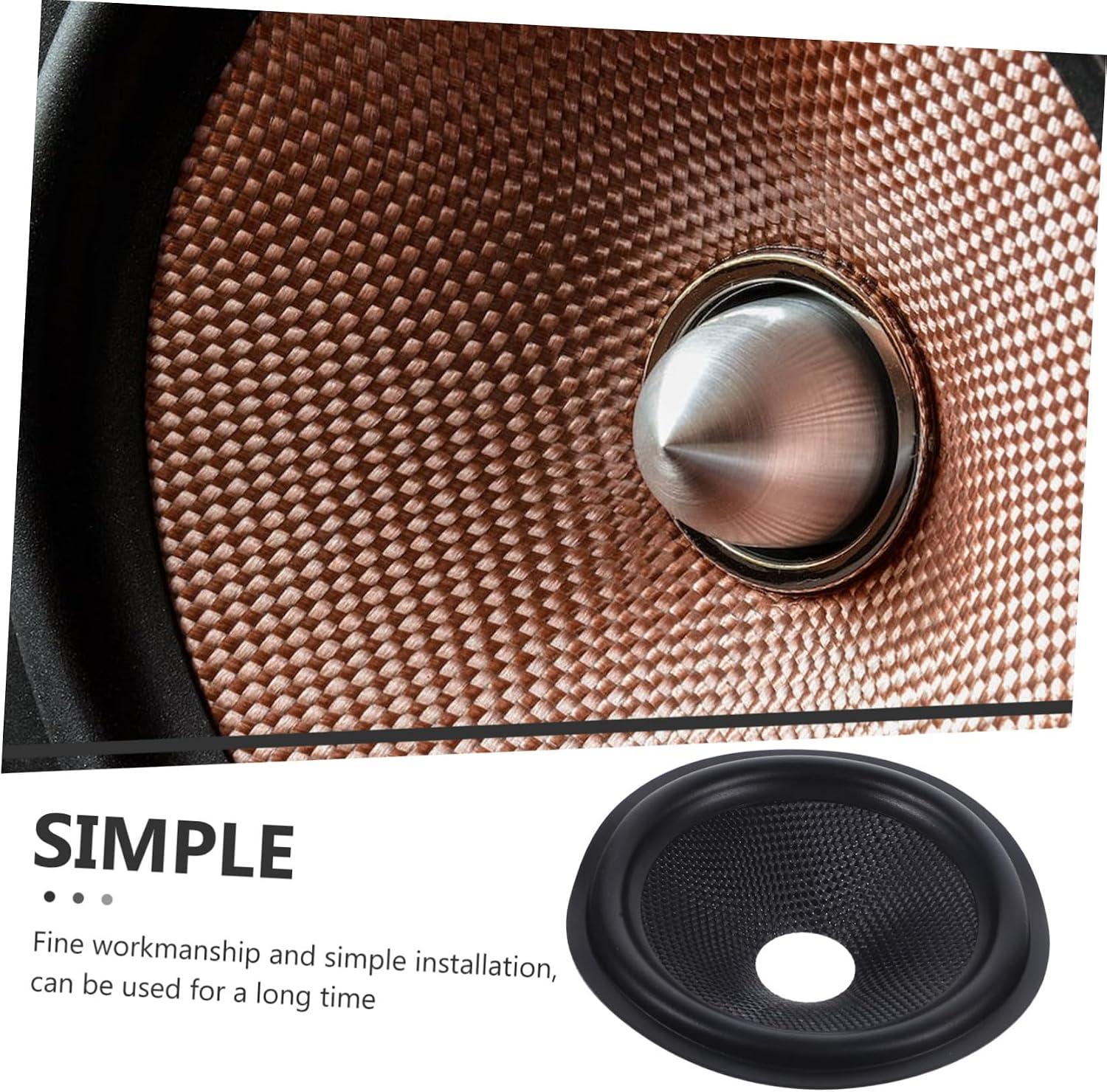 Replacement Speaker Cone with Rubber Edges 5 Inch Subwoofer Diaphragm image 2