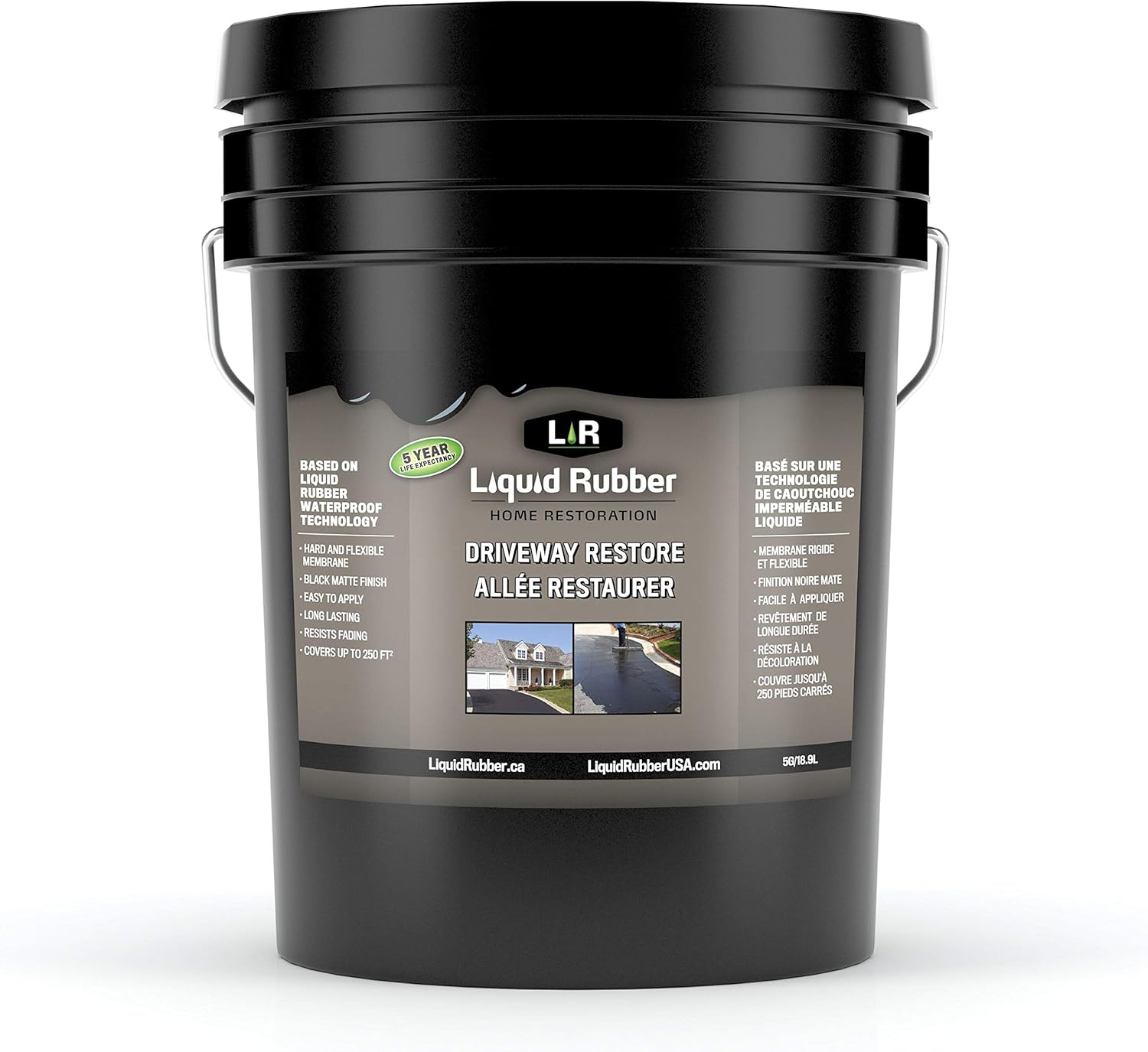 Liquid Rubber Driveway Restore Sealant Highly Flexible Asphalt Coating Fills Cracks and