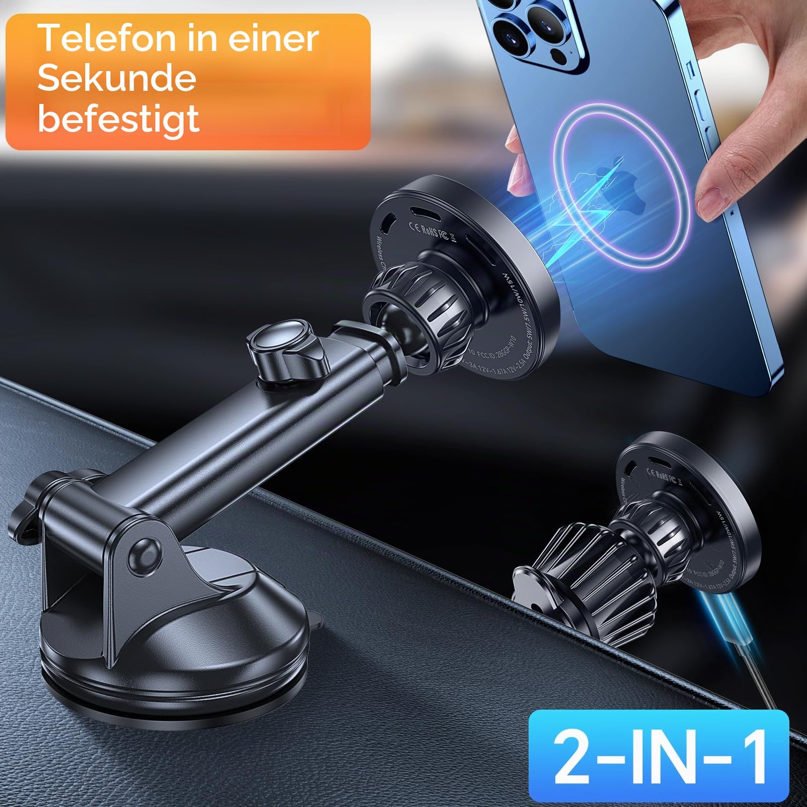 für Magsafe Autohalterung mit Ladefunktion【100% stabil】15W Handyhalterung Auto MagSafe Autohalterung Ladegerät【Lüftung Armaturenbr】Wireless Magnetische Auto Handyhalterung für iPhone Air 17 16 15 14