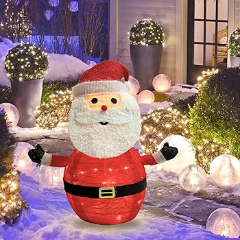 Santa Claus ランプ Xmas ライト christmas 置物 レア Amazon.com: Lighted Pop-UP Christams Santa Claus Decorations