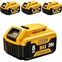 4-Pack 8Ah Replacement Battery for DeWalt 20V Max Tools