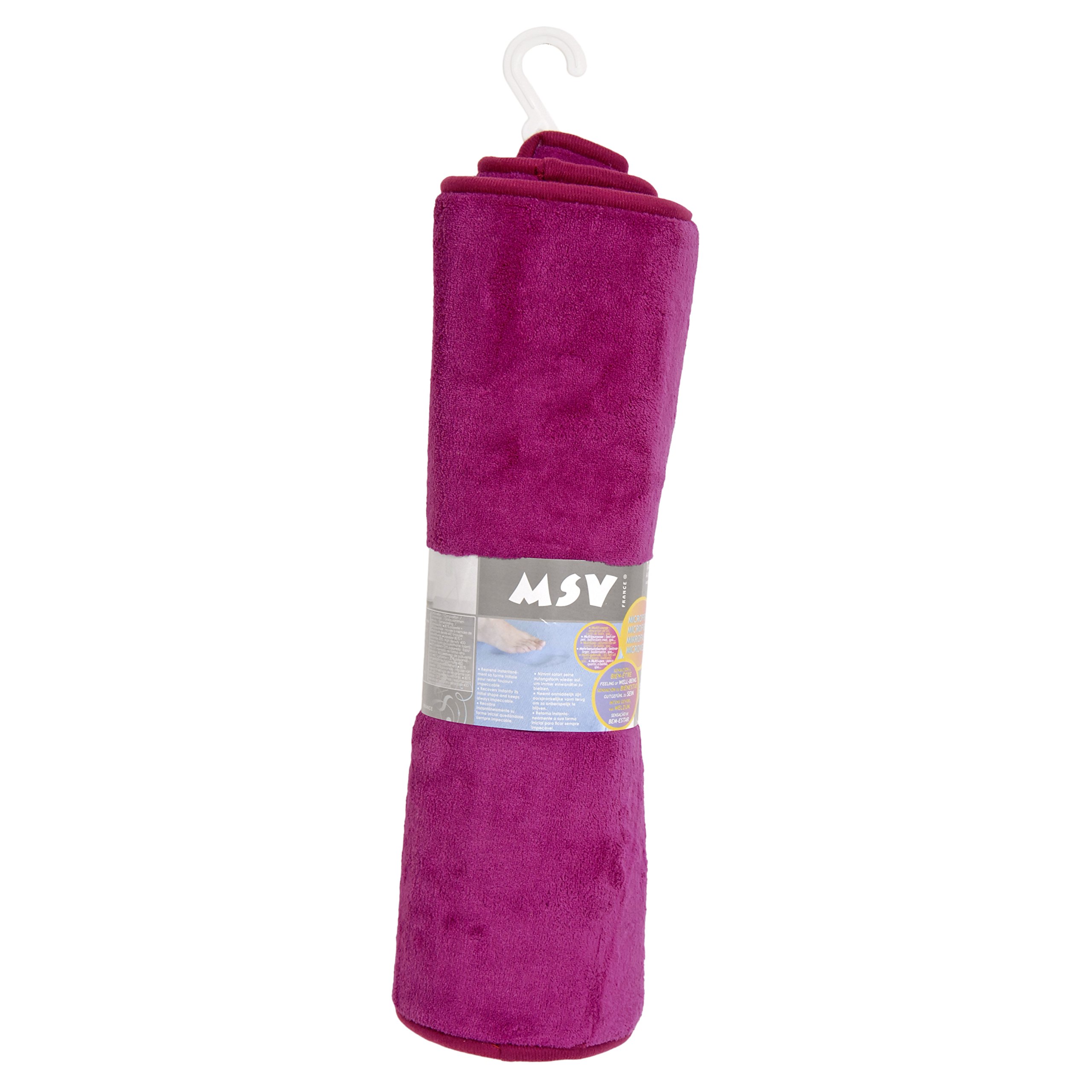 Tappetino In Memory Foam MSV Douceur, 50x70 Cm, Viola, Morbido E Confortevole Per Casa O Palestra - 3