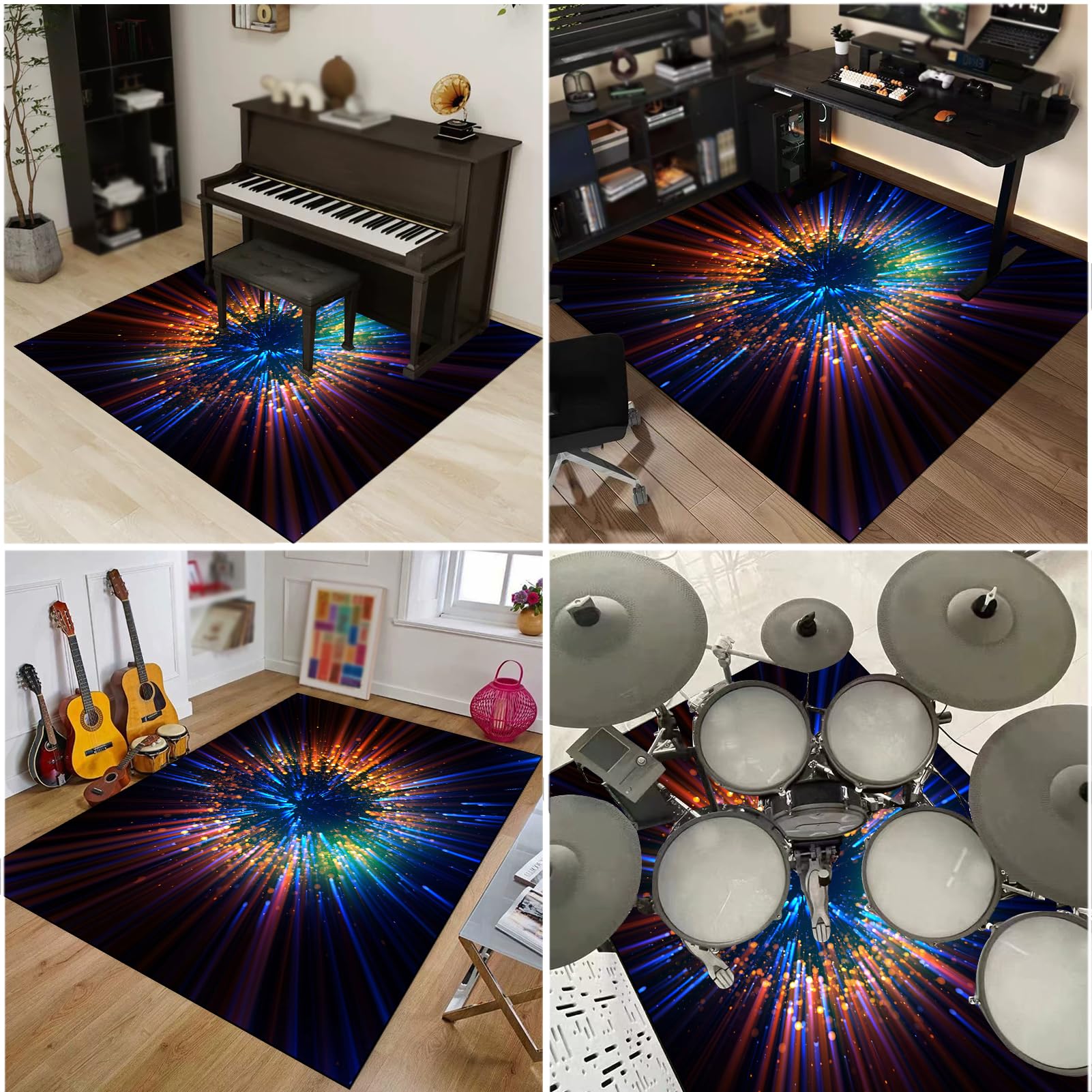 120 x 100 cm perkusyjny, mata wygłuszająca, mata antywibracyjna, zestaw perkusyjny do bębna basowego, werbla, dywan wygłuszający dla początkujących