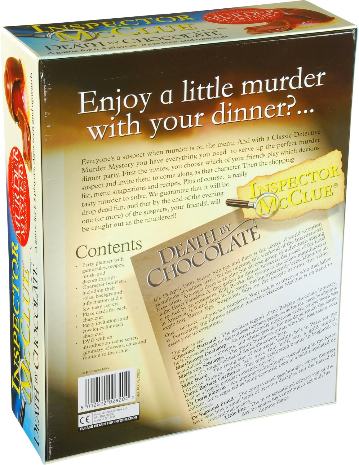 Paul Lamond Games A Classic Detective Murder Mystery Dinner Party with DVD Death by Chocolate