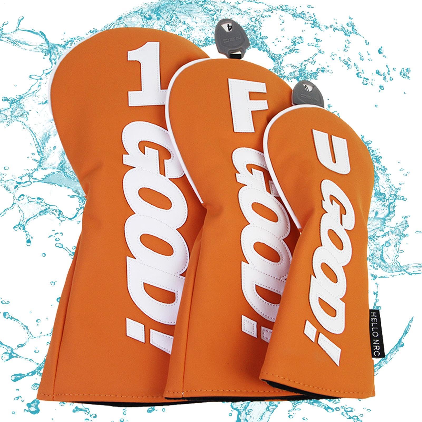Fundas para cabeza de palo de golf, funda de piel sintética impermeable para palo de golf, accesorios deportivos portátiles para hombres y mujeres