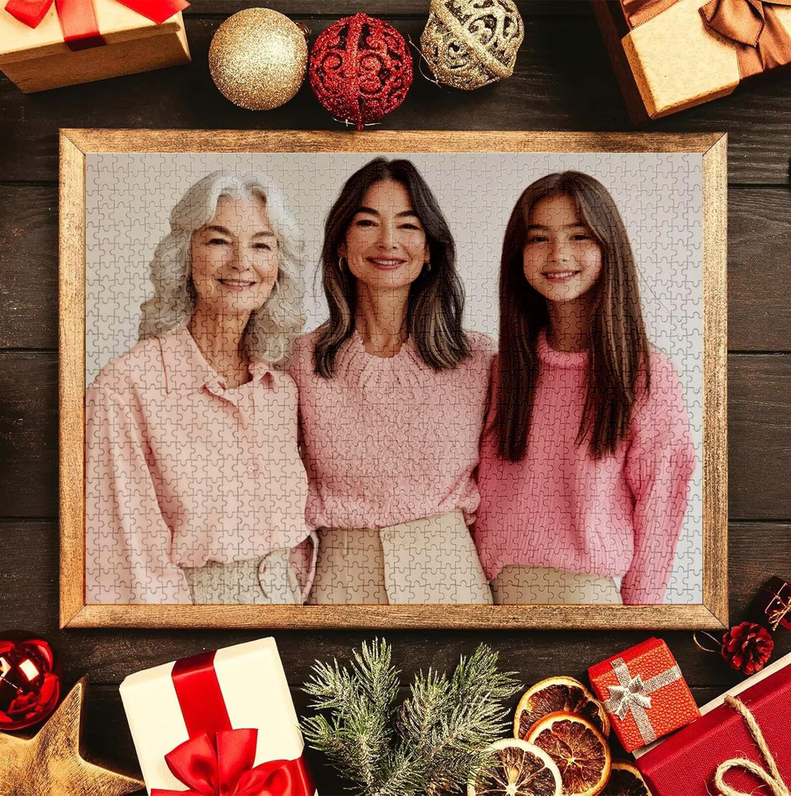 Puzzle Personalizado con Foto, Personalizada Rompecabezas Personalizado Diseña tu Logo Foto o Texto, Personalizado Navidad Halloween San Valentín Parejas Niños Familia Amigos h-3573