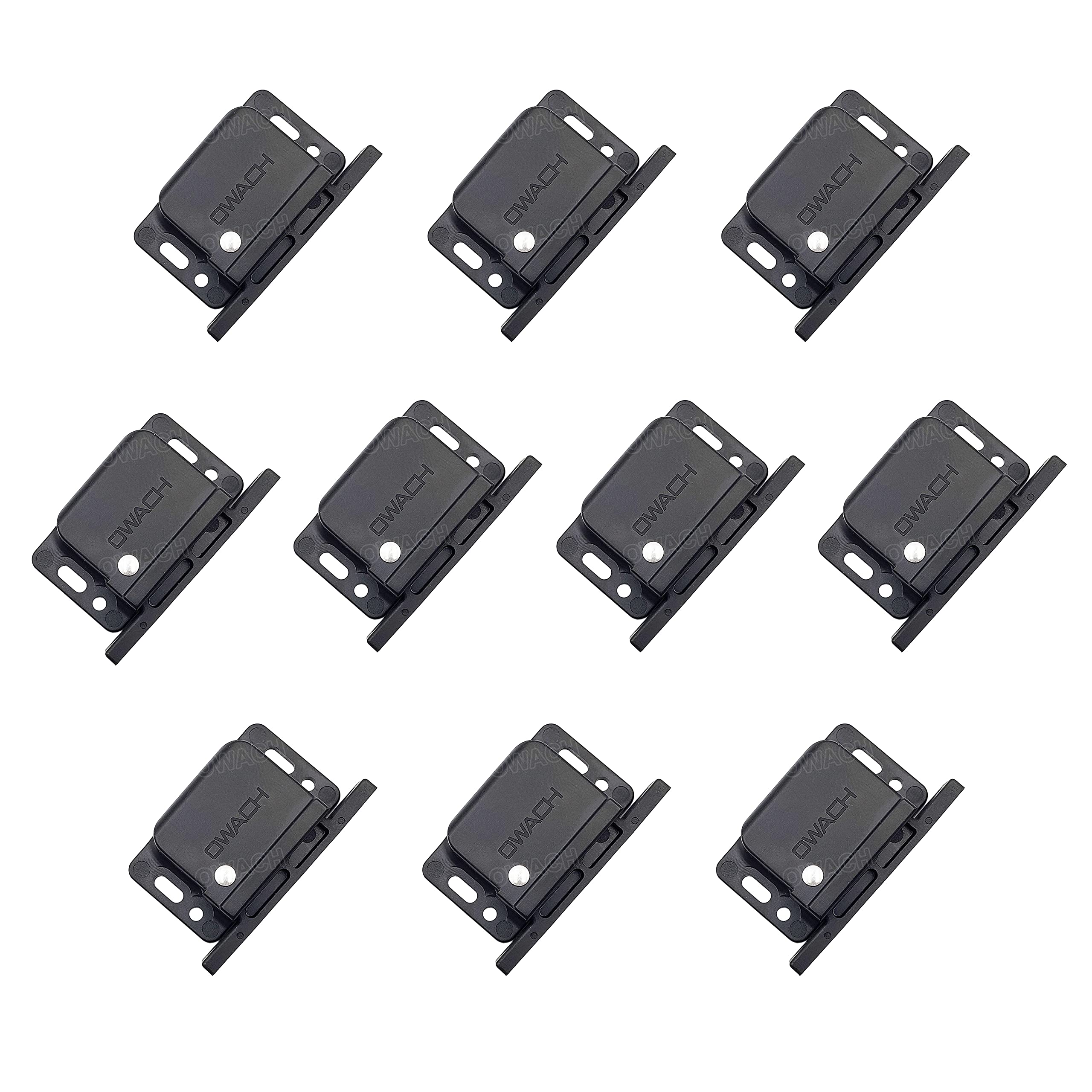 Southco C3-805 - Paquete de 10 cierres de cajón de autocaravana (OWACH CL-308) de repuesto para RV, autocaravana, remolque, caravana, barco, gabinete (paquete de 10, 5 libras, pequeño Keeper, negro)