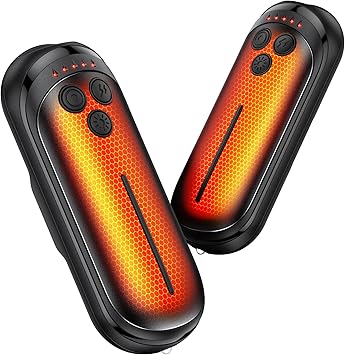 Rechargeable Hand Warmers 2 Pack, Rapid Heating Within 3 Seconds