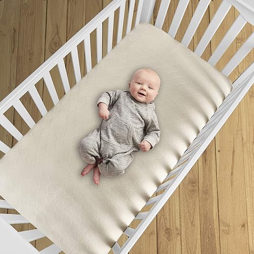 Miniatura 4 de BreathableBaby Protector de colchón impermeable ultra suave para cuna se adapta a colchones de cuna de tamaño completo y niños pequeños de 52 x 28