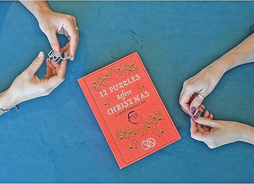 Miniatura 8 de Holly Jolly 12 rompecabezas antes de Navidad  Calendario de Adviento, rompecabezas de metal desenredado para cada una de las 12 noches de Navidad,