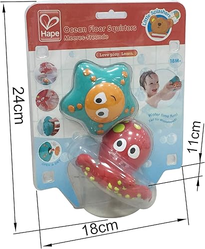 Miniatura 6 de Hape Ocean Floor Squirters  Coloridos juguetes de baño para bebés y niños pequeños, coloridos juguetes de baño para bebés y niños pequeños, juego de