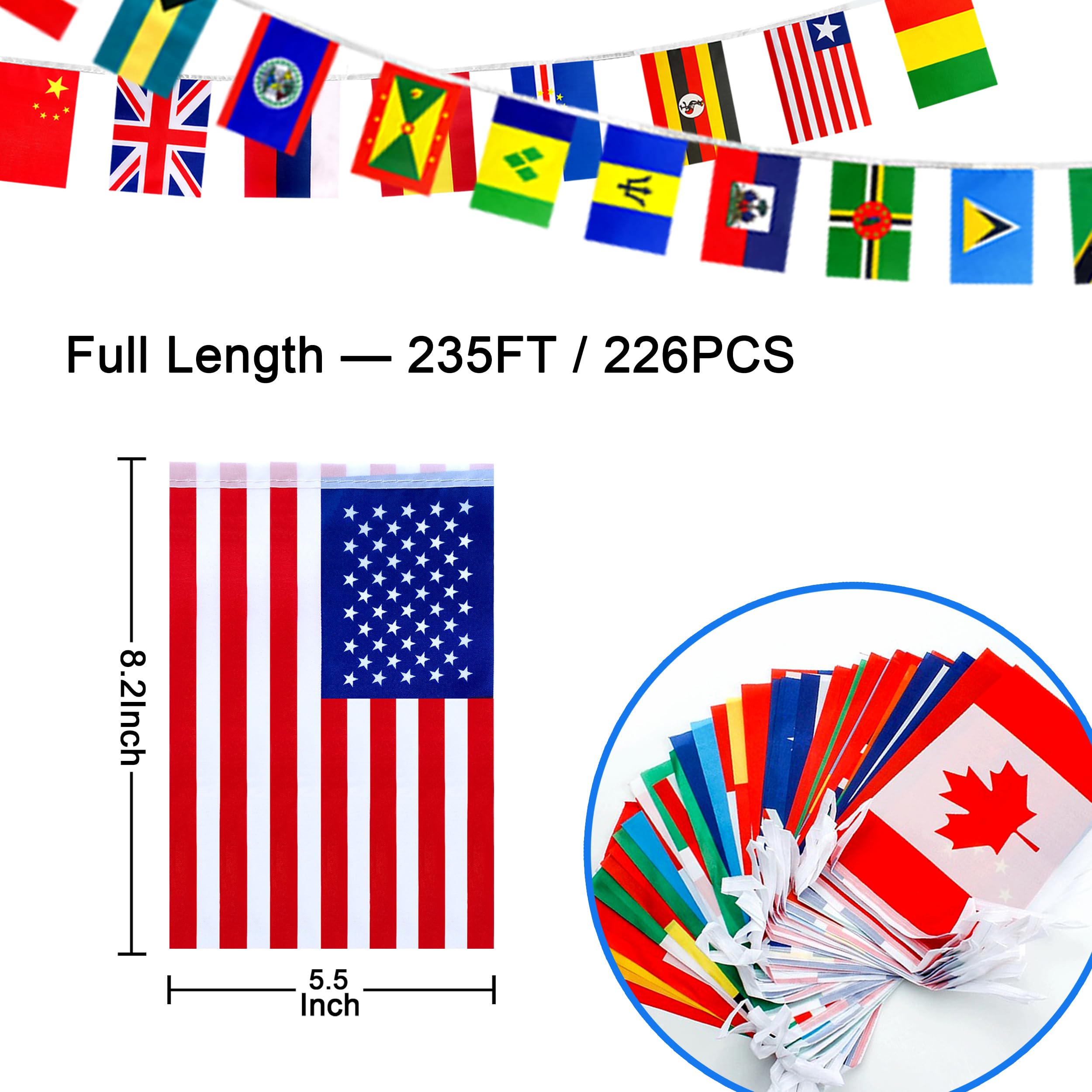 Amazon.com : XMZY 226 World Countries International Flags Banner