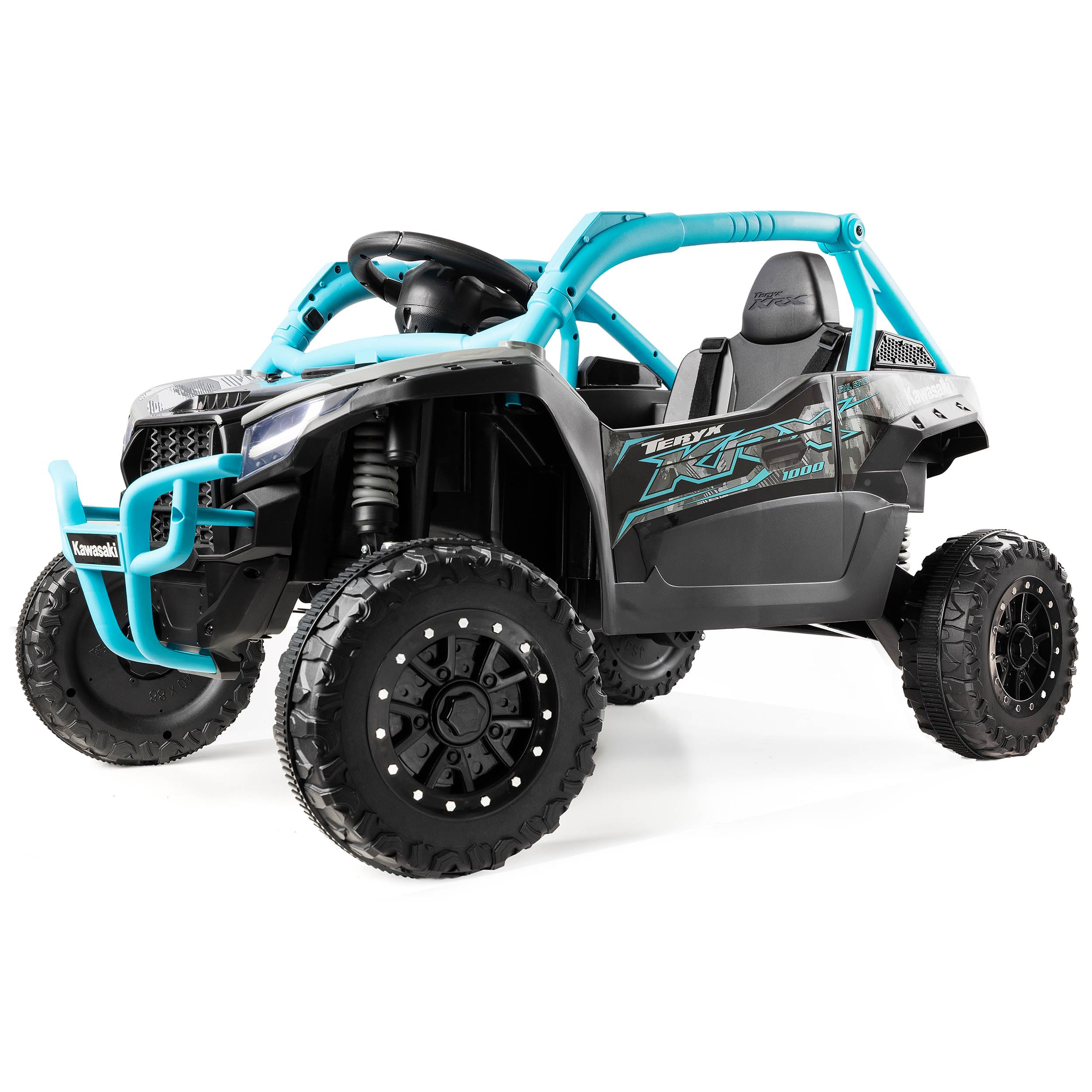 Xootz Kawasaki KRX 1000 Kids Ride-On Car 12V - Electric Off-Road Buggy with Remote Control, 2 Motors, LED Lights, Blue Ride On Toy for Ages 3+