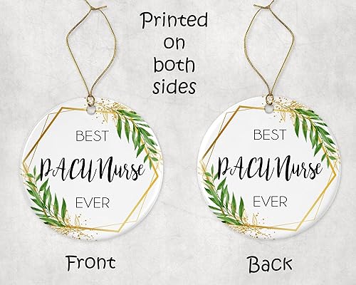 Miniatura 3 de Pacu - Adorno de Navidad para enfermera, regalo para enfermera Pacu, la mejor enfermera Pacu del mundo, la mejor enfermera Pacu impresa en ambos