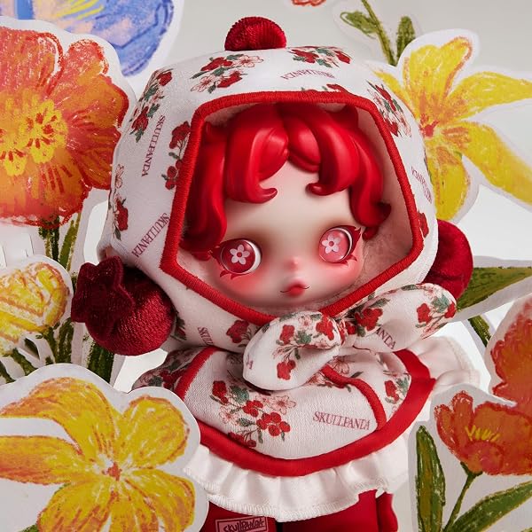 POP MART SKULLPANDA Amid Flowers Plush Doll, Keychain – Vinyl Plush Pendant, Bag Charm, Collectible Holiday Birthday for Kids Adults - 3