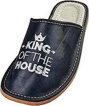 APREGGIO Hausschuhe Herren - 'King of the House' Pantoffeln - Natürliches Leder, Handgefertigt, Feste Sohle, Komfort & Bequemlichkeit