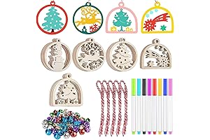 Artmag DIY Unfinished Wood Ornaments for Christmas Decorations