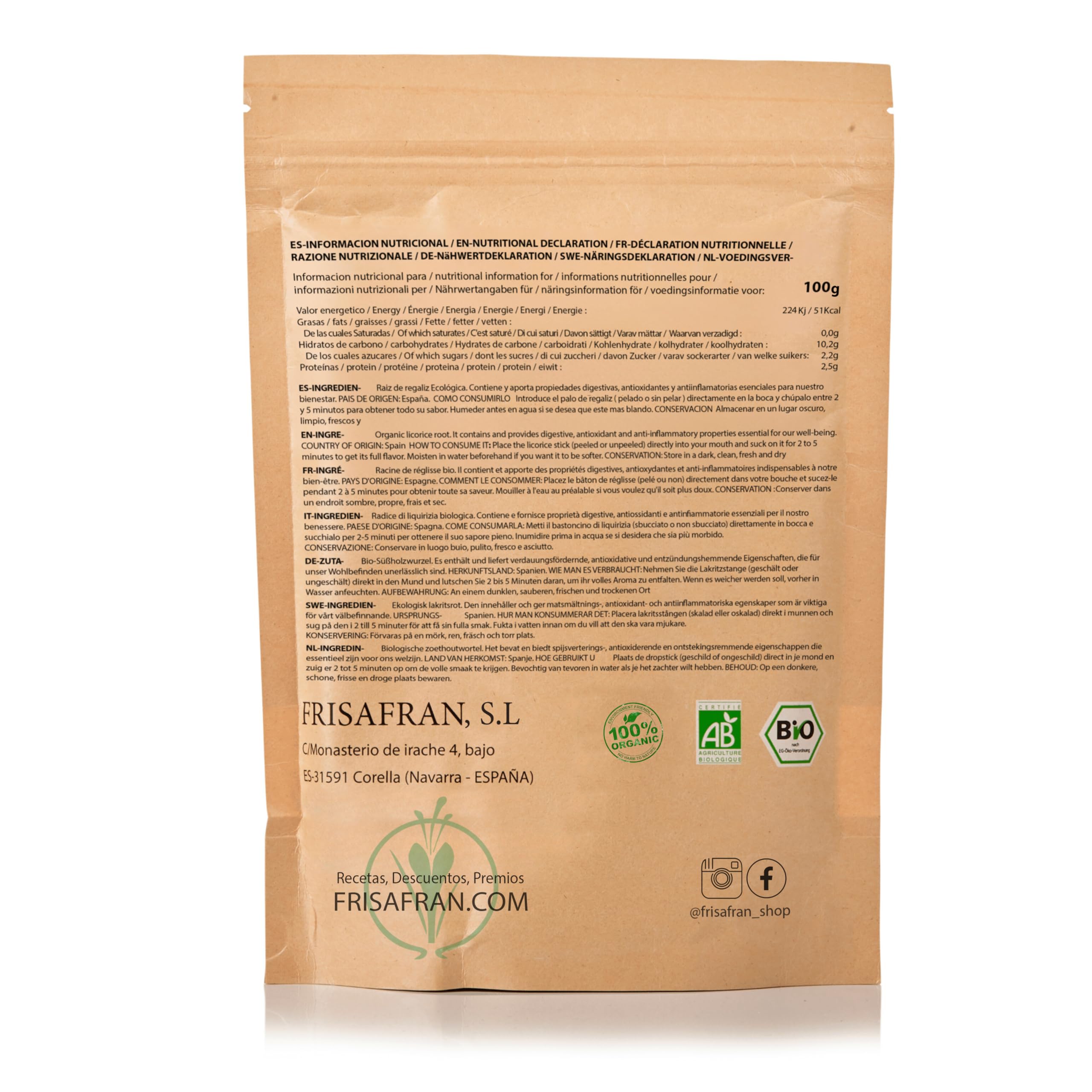 FRISAFRAN | Imbir mielony BIO | Imbir w proszku | 500g | Imbirowy proszek naturalny | Bez dodatków | wegański | Suszony imbir | Imbirowy proszek bio | Imbir jako przyprawa | Imbir mielony | Mielony