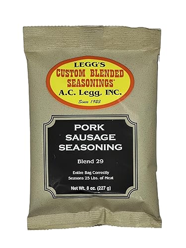A.C. Legg Old Plantation Seasonings - Blend 29 - Condimento de salchicha de cerdo - 8 onzas