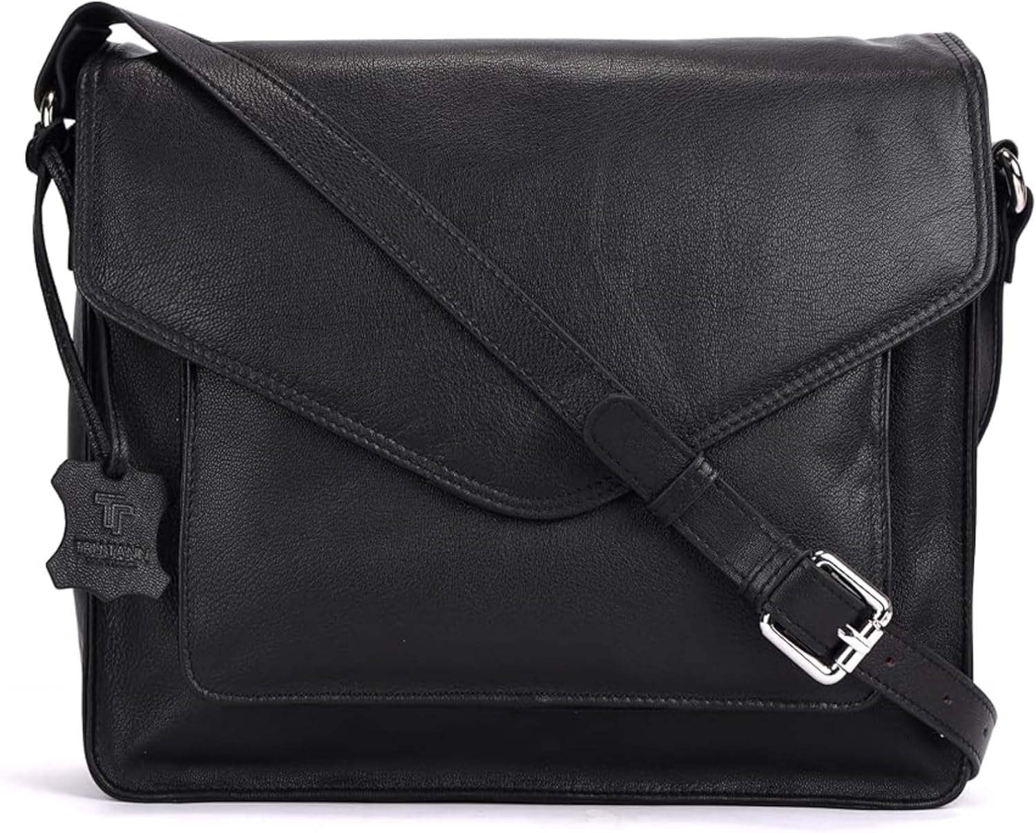 Leather Bag - Real Genuine Leather Crossbody Handbag | Vintage Messenger Satchel with Adjustable Strap | Shoulder Bag