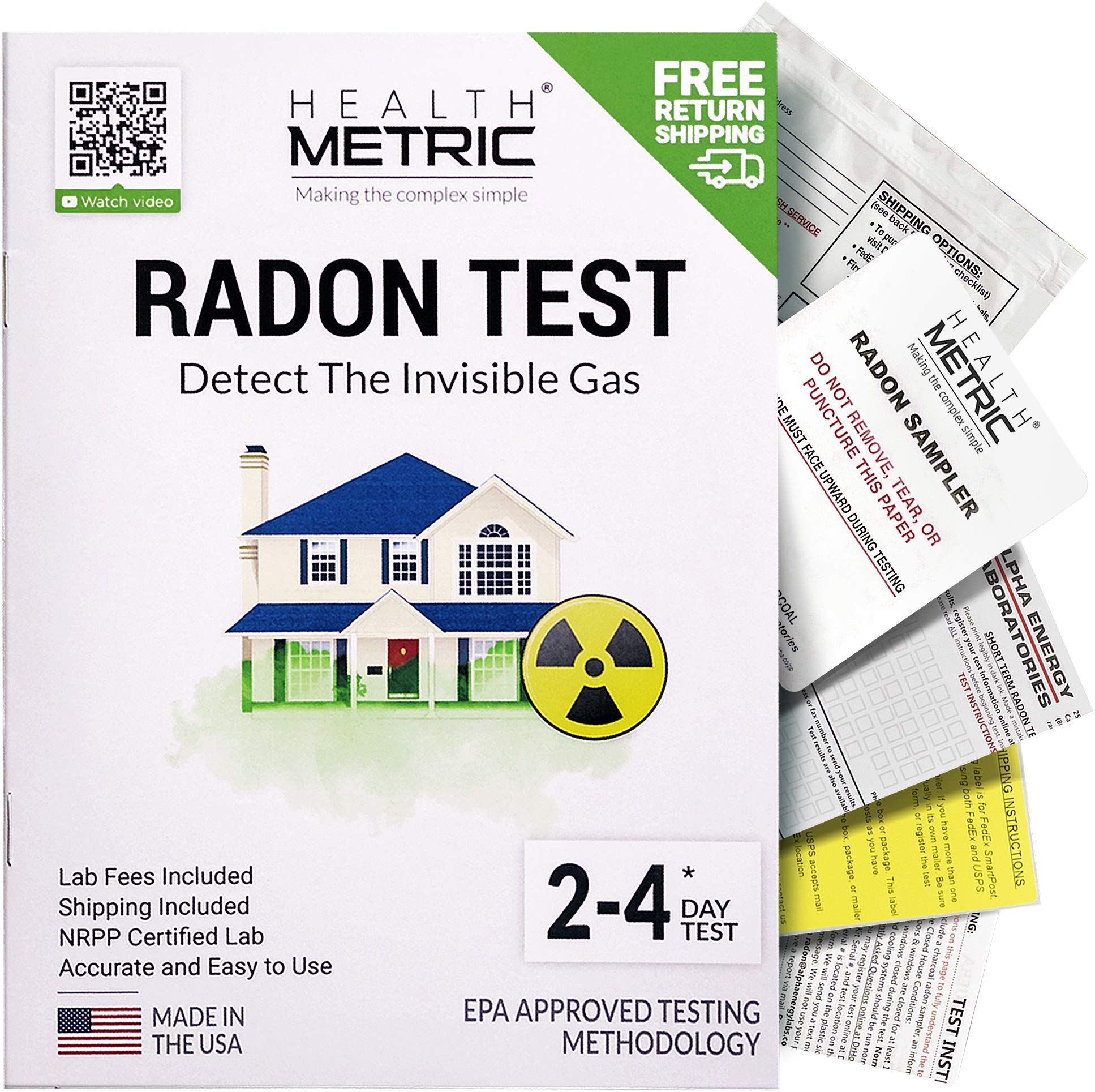 Sponsored Ad - Radon Test Kit for Home - Shipping & Lab Fees Included | Easy to Use Charcoal Radon Gas Detector for Peace ...