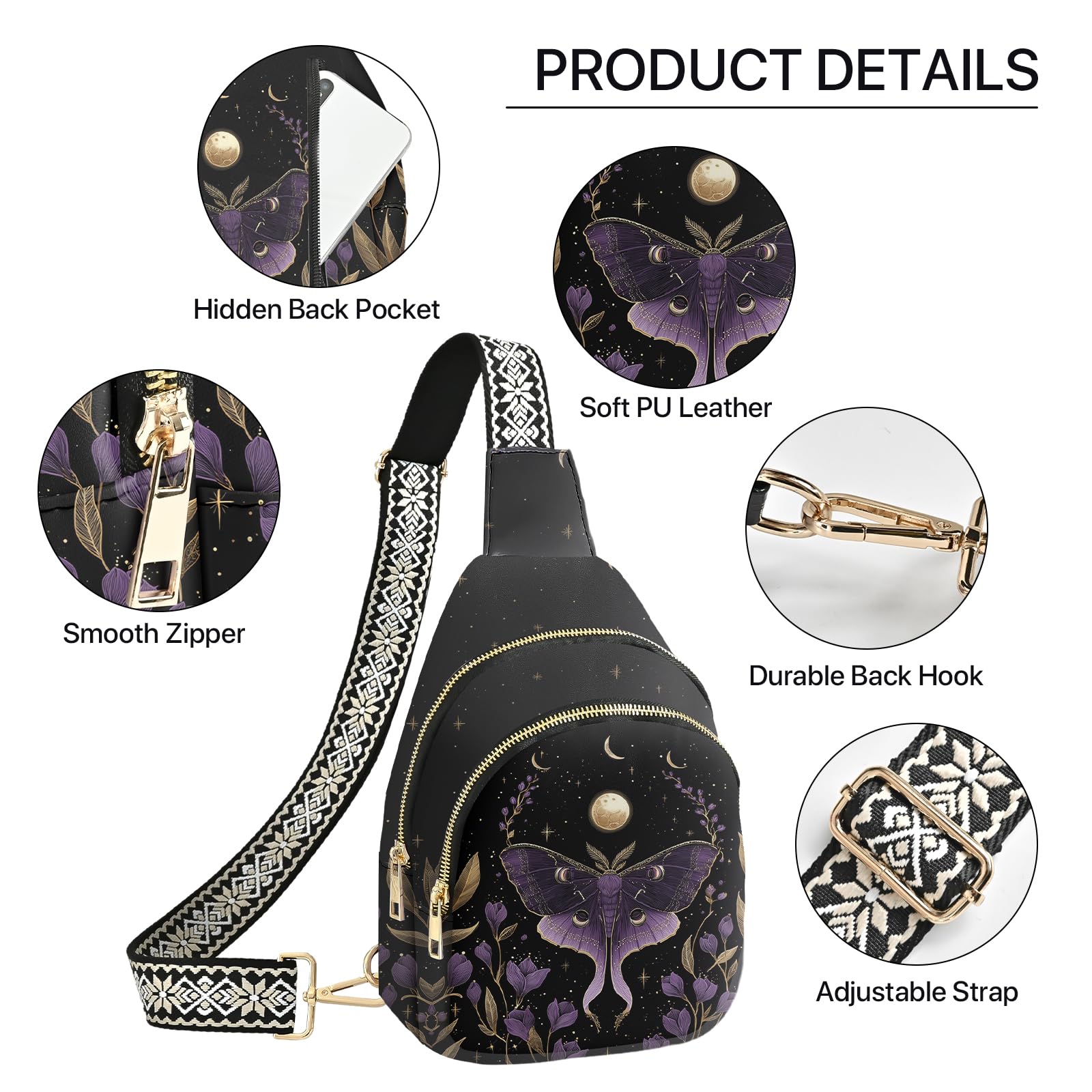 Mochila bandolera pequeña de cuero, mochila cruzada de viaje, mochila de senderismo para mujer, ajustable