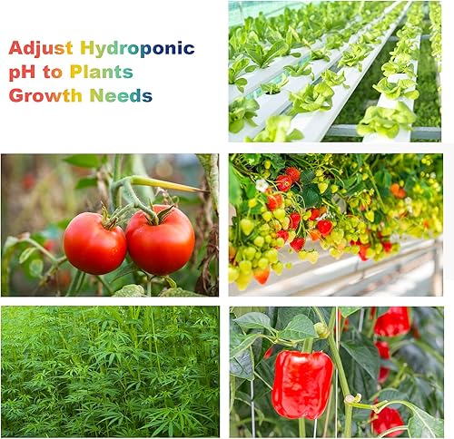 Miniatura 3 de FOLLOWIN Kit de control de pH hacia arriba y hacia abajo (9 oz+9 onzas), probador de pH hidropónico, ajustador de calibración, solución