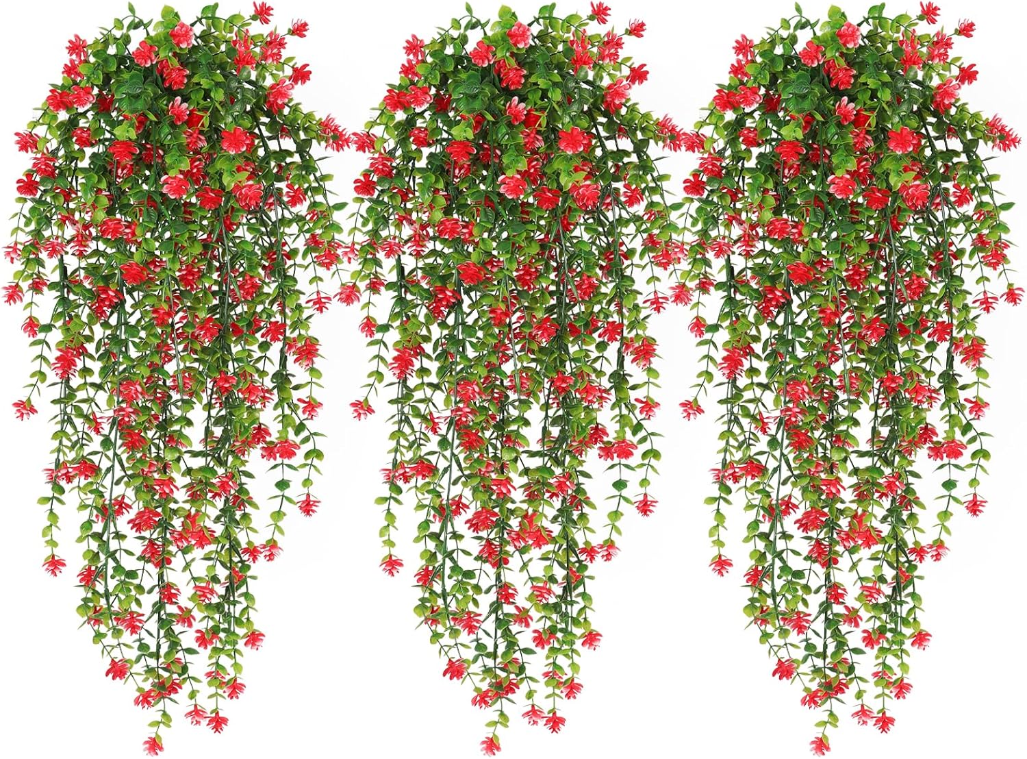 RECUTMS Artificial Hanging Plants Fake Hanging Vine Flowers