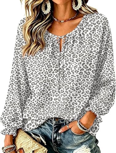 Leopard Print Sweatshirt Women Leopard Print Casual Comfy Fall Oversized