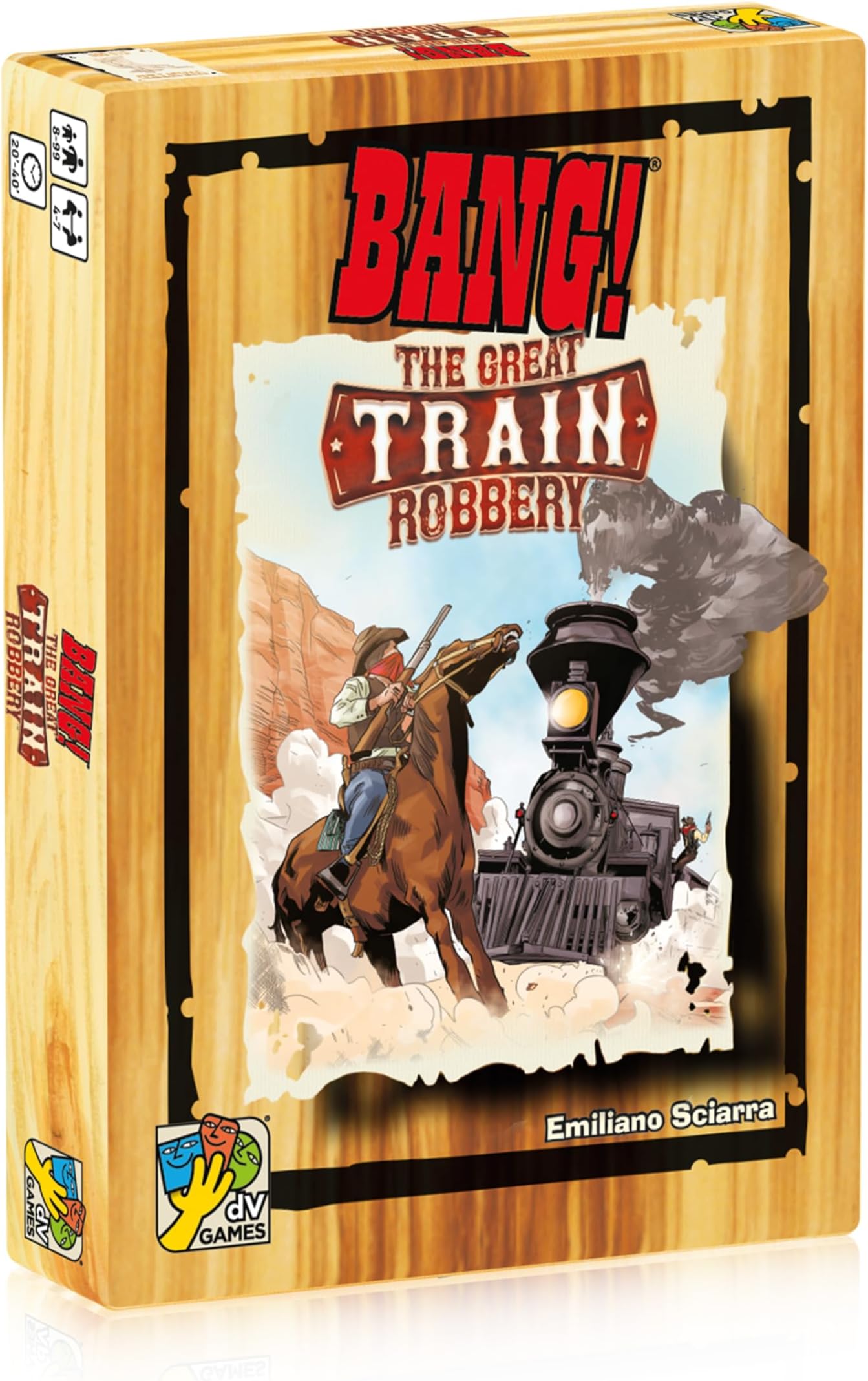 Asmodee dV Giochi Bang Extension - The Great Train Robbery - Board Games - Card Games for Ages 8+ - 4 to 7 Players - English Version