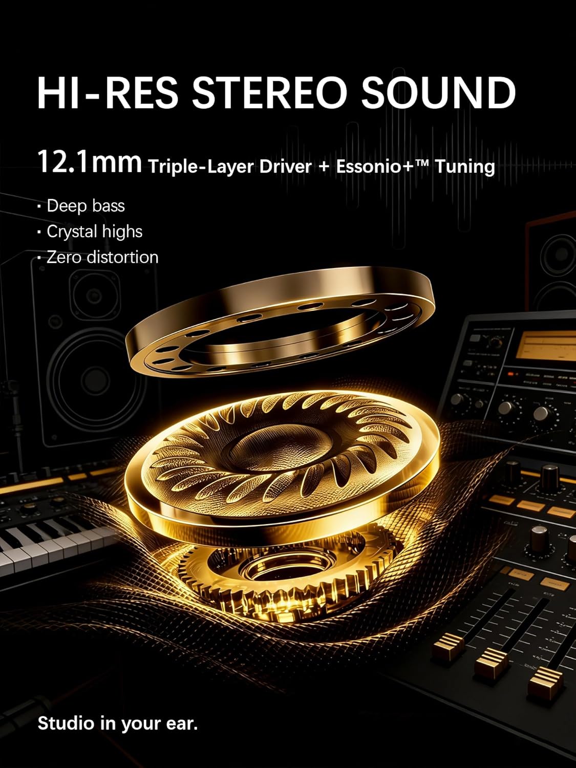 Open Ear Clip On Earbuds Bluetooth 6.0 Master-Tuned Dynamic Sound Air Conduction Wireless Headphones Titanium Secure Fit AI Clear Calls Waterproof for Sports Running Office Daily White