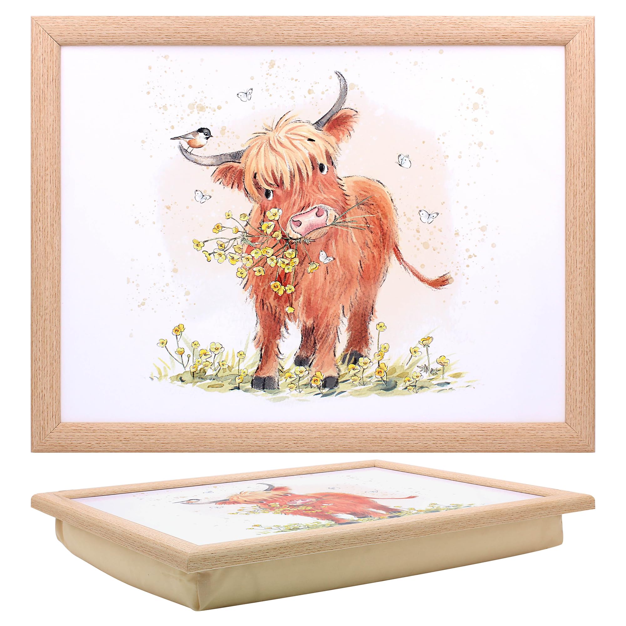 Paper Shed Laptray Highland Cow, 40 x 30 x 5 cm