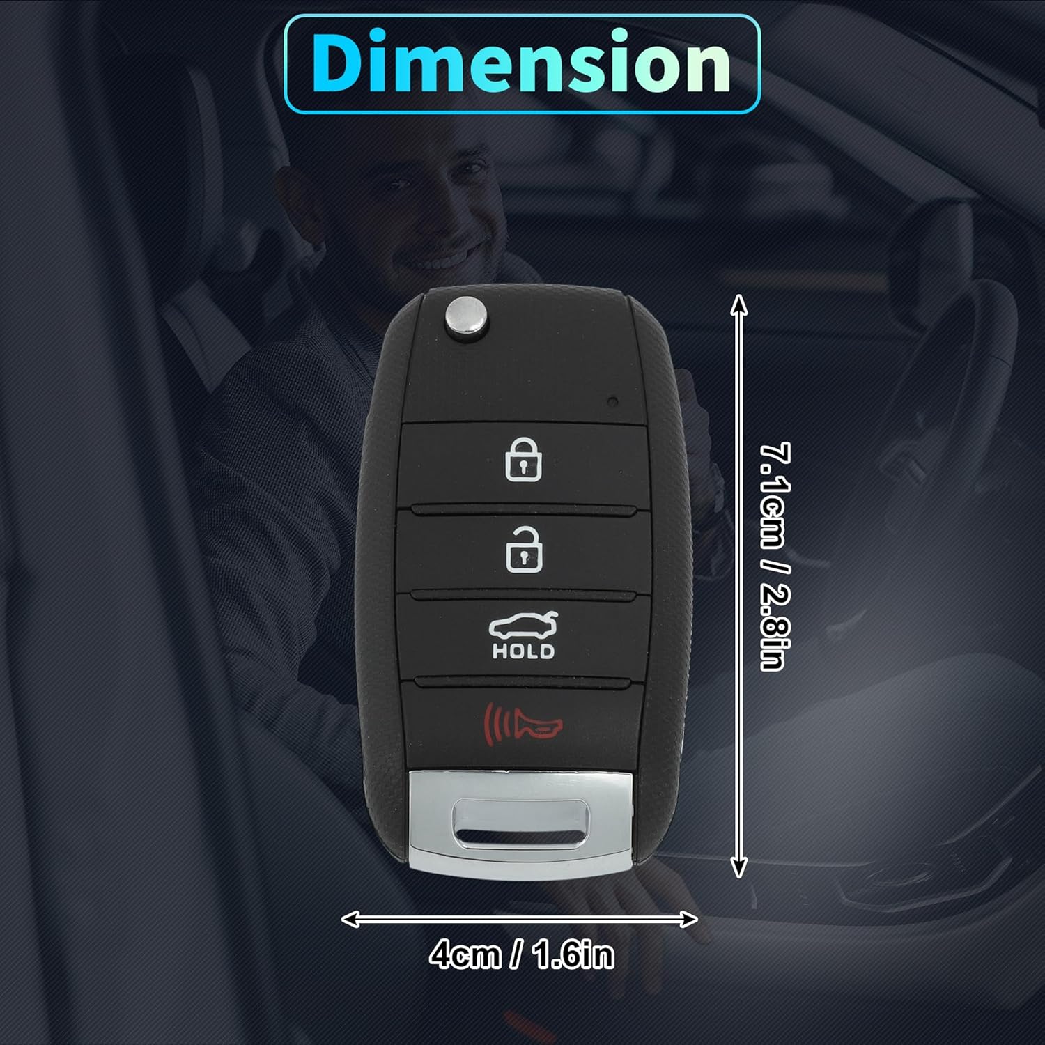 X AUTOHAUX OSLOKA-870T 313.8MHz Replacement Keyless Entry Remote Smart Key Fob for Kia Forte 2013-2016 for Kia Forte5 Koup 2014-2016 No.95430-A7400 4 Buttons