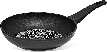 Prestige Thermo Smart 20cm Non Stick Frying Pan with Heat Indicator - Omelette Pan For Induction Hob, PFOA Free, Oven & Dishwasher Safe Cookware, Made In Italy,Black
