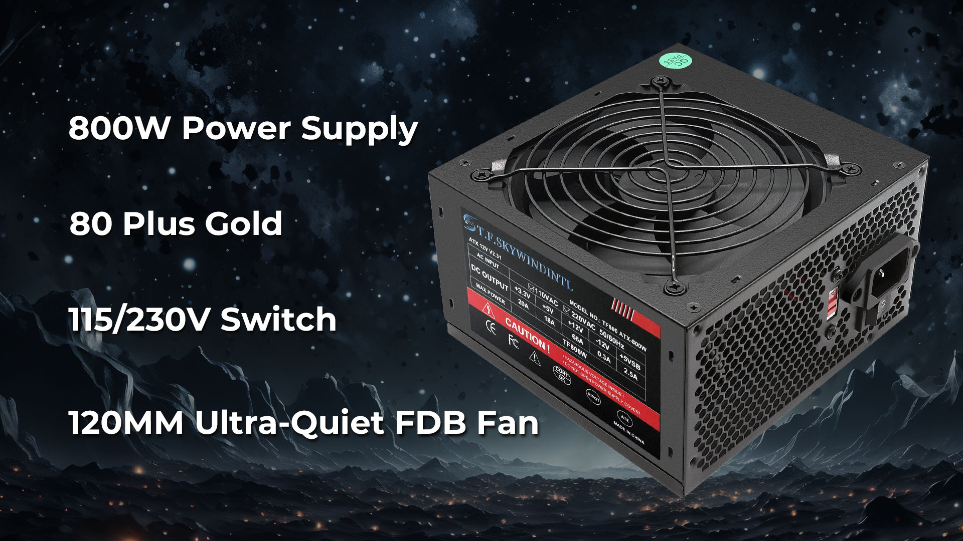 Amazon.com: 800W Power Supply 80 Plus Gold PSU Standard ATX
