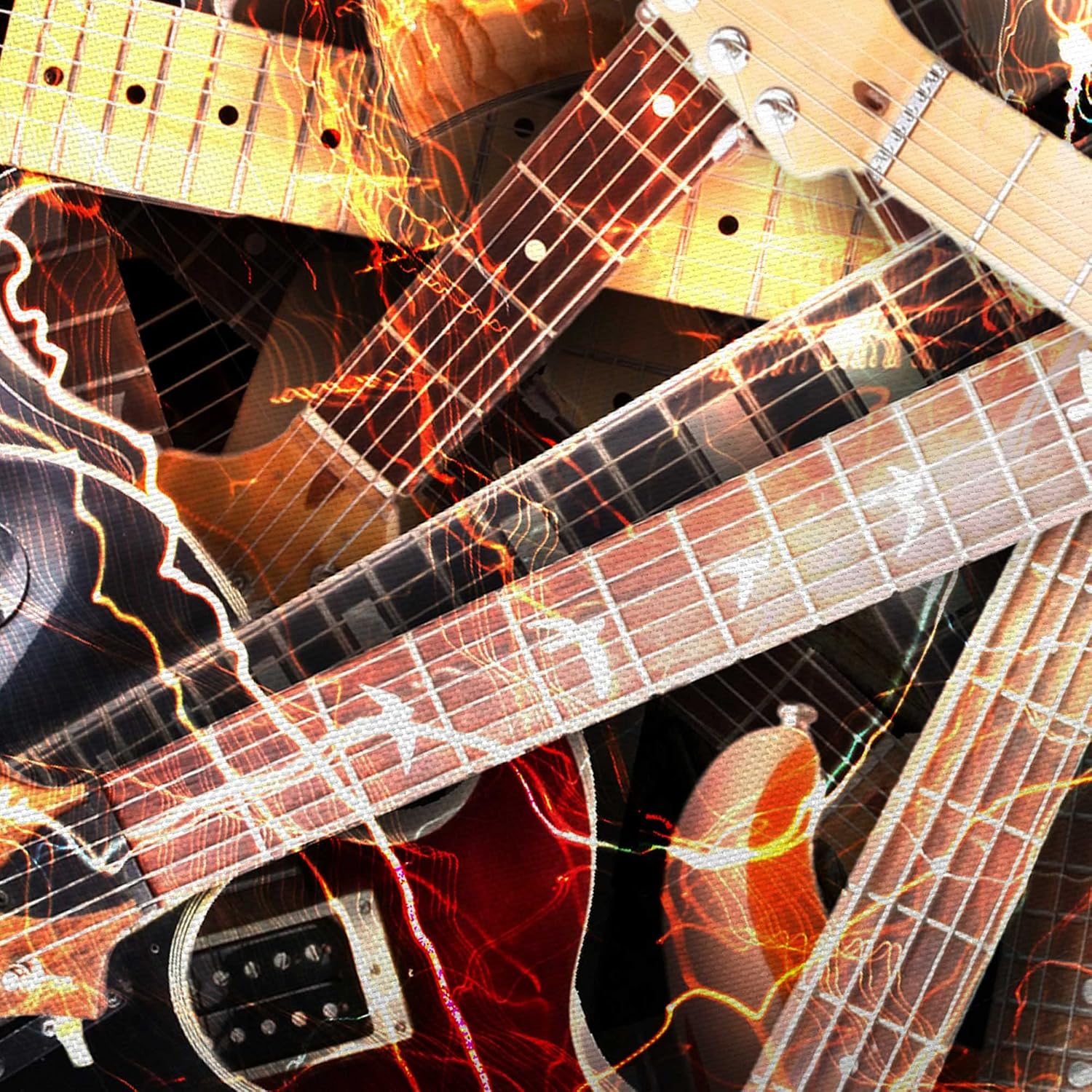 DYNH Music Tapestry, Guitar Musical Tapestry Wall Hanging for Bedroom, Instrument Rock Style Lover Tapestry Home Decor (60" W X 40" H)