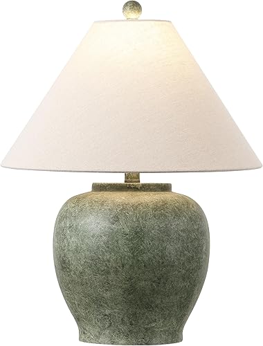 Miniatura 3 de SAFAVIEH Lighting Collection Dylan - Lámpara de mesa de resina verde antiguo de 22 pulgadas (bombilla LED incluida)