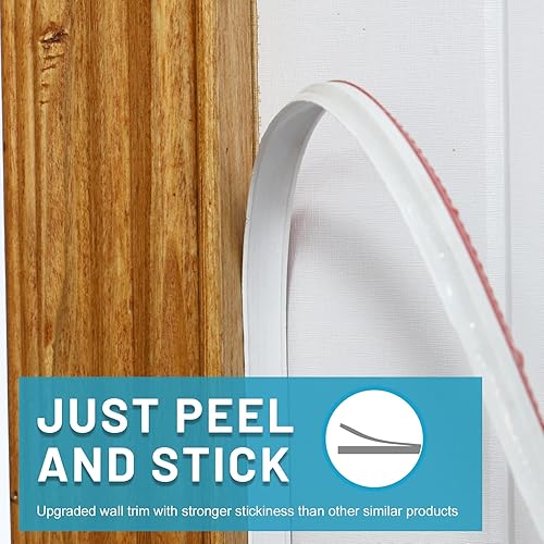 Miniatura 7 de Tira de calafateo flexible, 34 pulgadas para moldear, piso, borde de azulejos, encimera, salpicaduras, techo, esquina de pared, zócalo (10 pies,