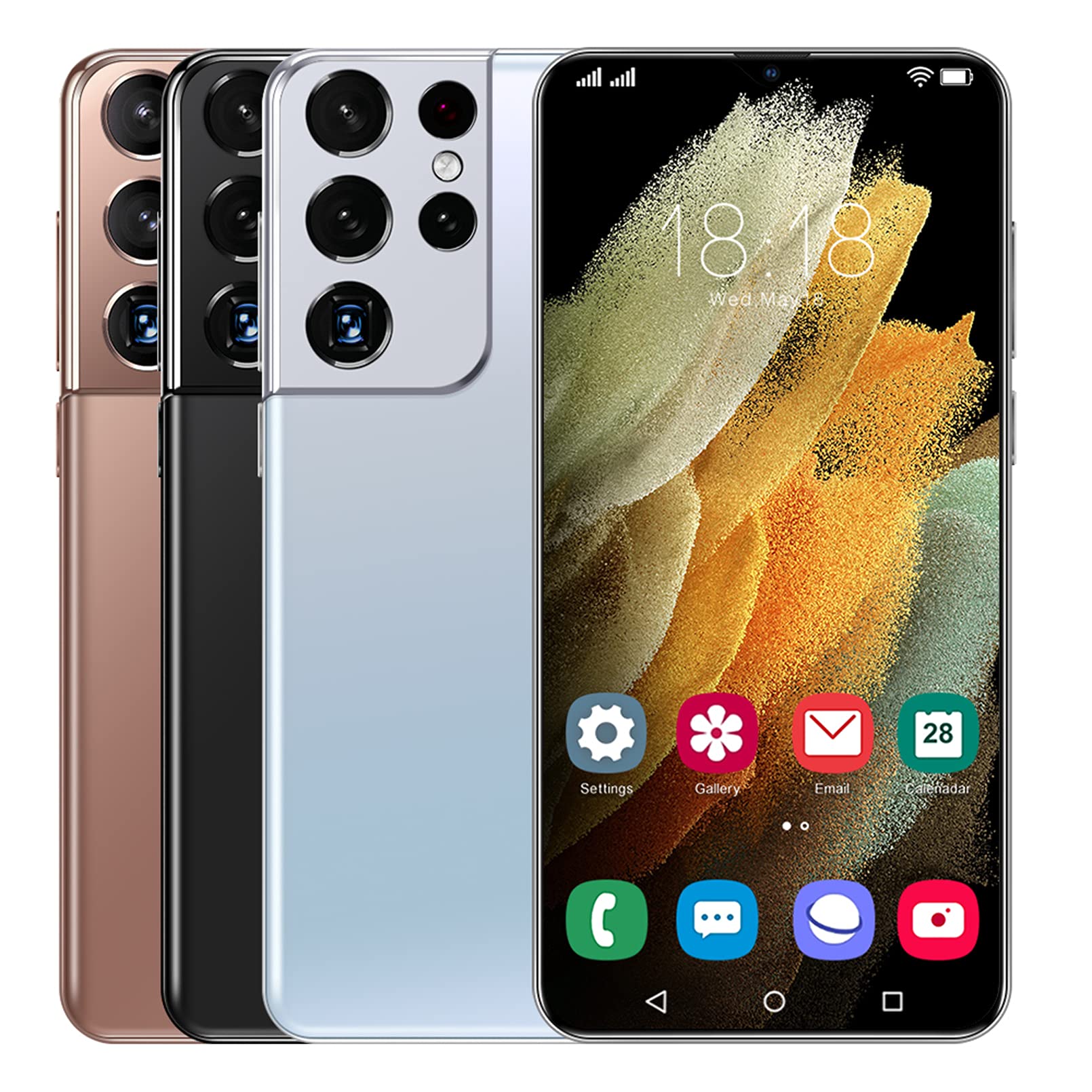 S12 Free Mobile Phones, 6.7"DotDisplay Screen, 4 GB + 64 GB, 5G Smartphone Quad Camera 50 MP, 32MP Front Camera, Octa-Core Processor, 6800 MAh Battery, Android 11 Mobile Phone