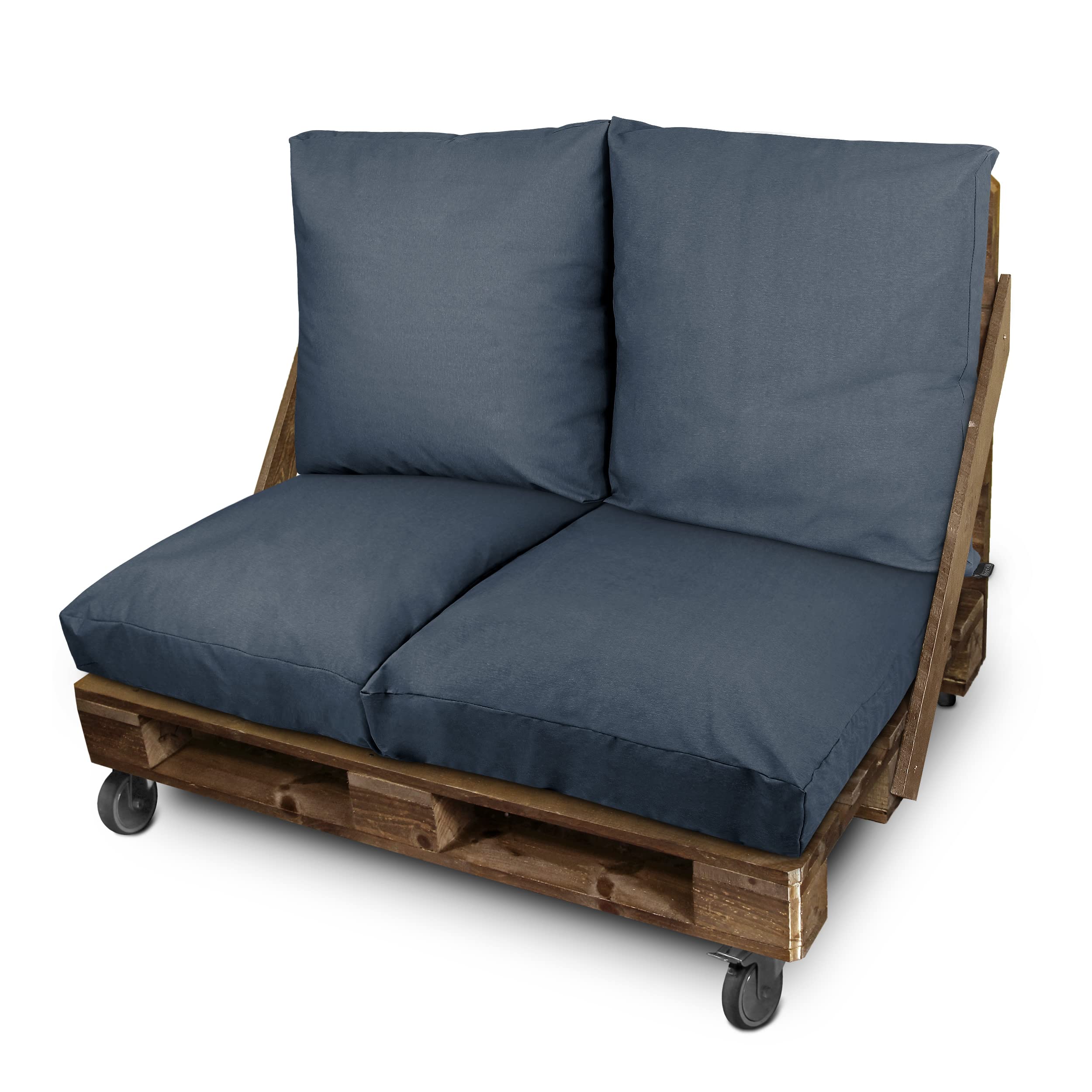 HAPPERS Cojín de Suelo Naylim Mate Impermeable Multiusos para Exterior, Banco y Palets - Comodidad y Versatilidad en un sólo Cojín Gris petróleo 60x80