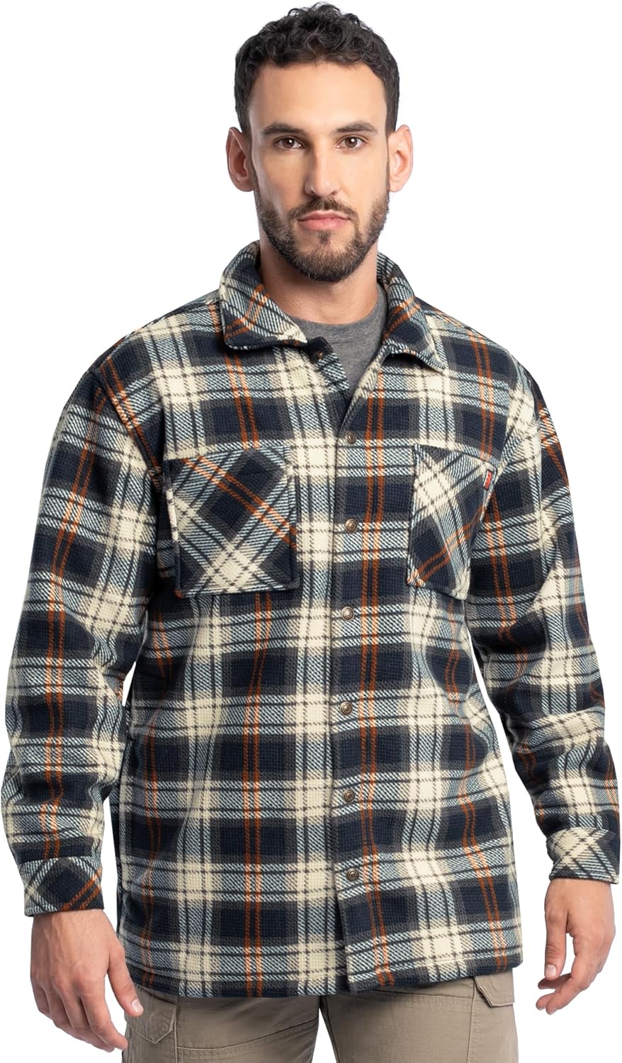 Wrangler Men's Wrangler Riggs Men's Burley Sherpa Bonded Flannel Overshirt
