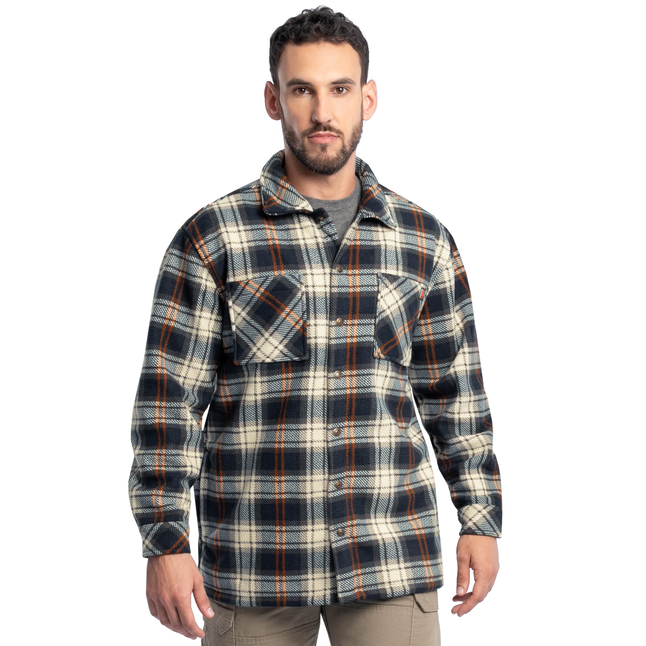 Wrangler Men's Wrangler Riggs Men's Burley Sherpa Bonded Flannel Overshirt