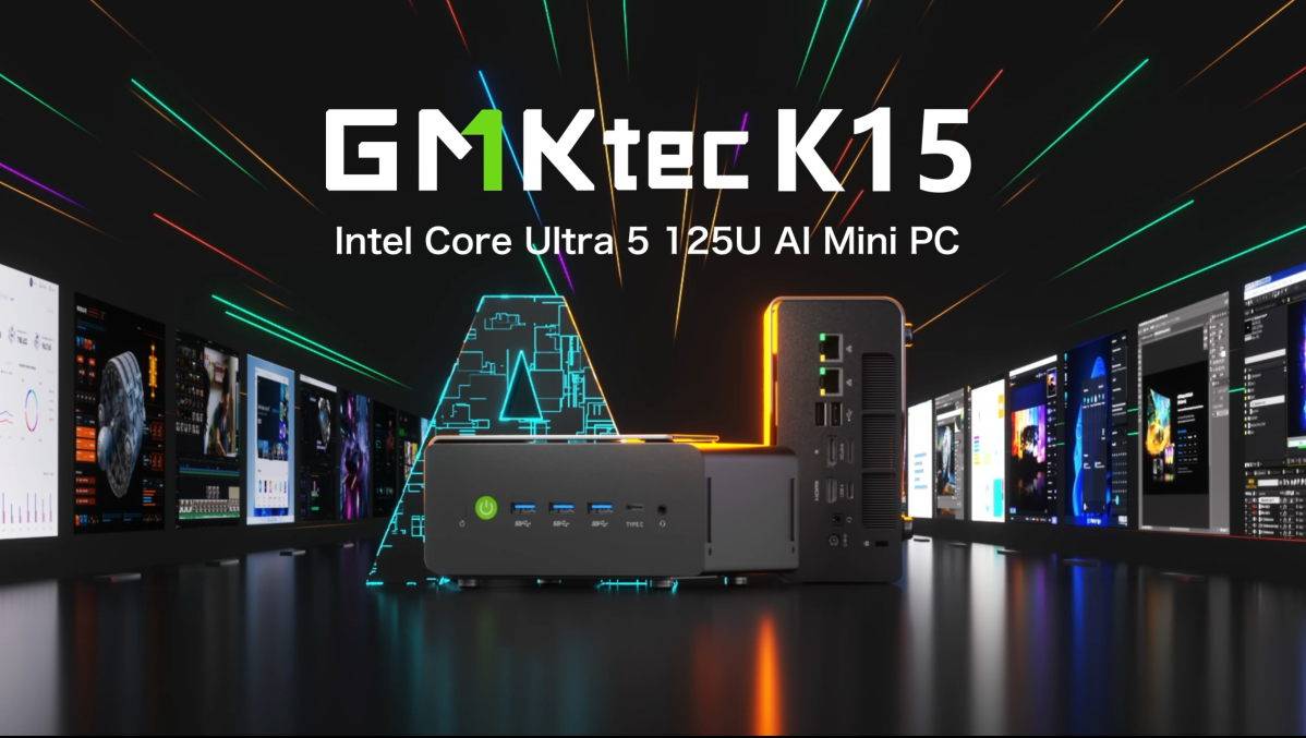 GMKtec K15 AI Mini PC Oculink Intel Ultra 5 125U 32GB DDR5 512GB