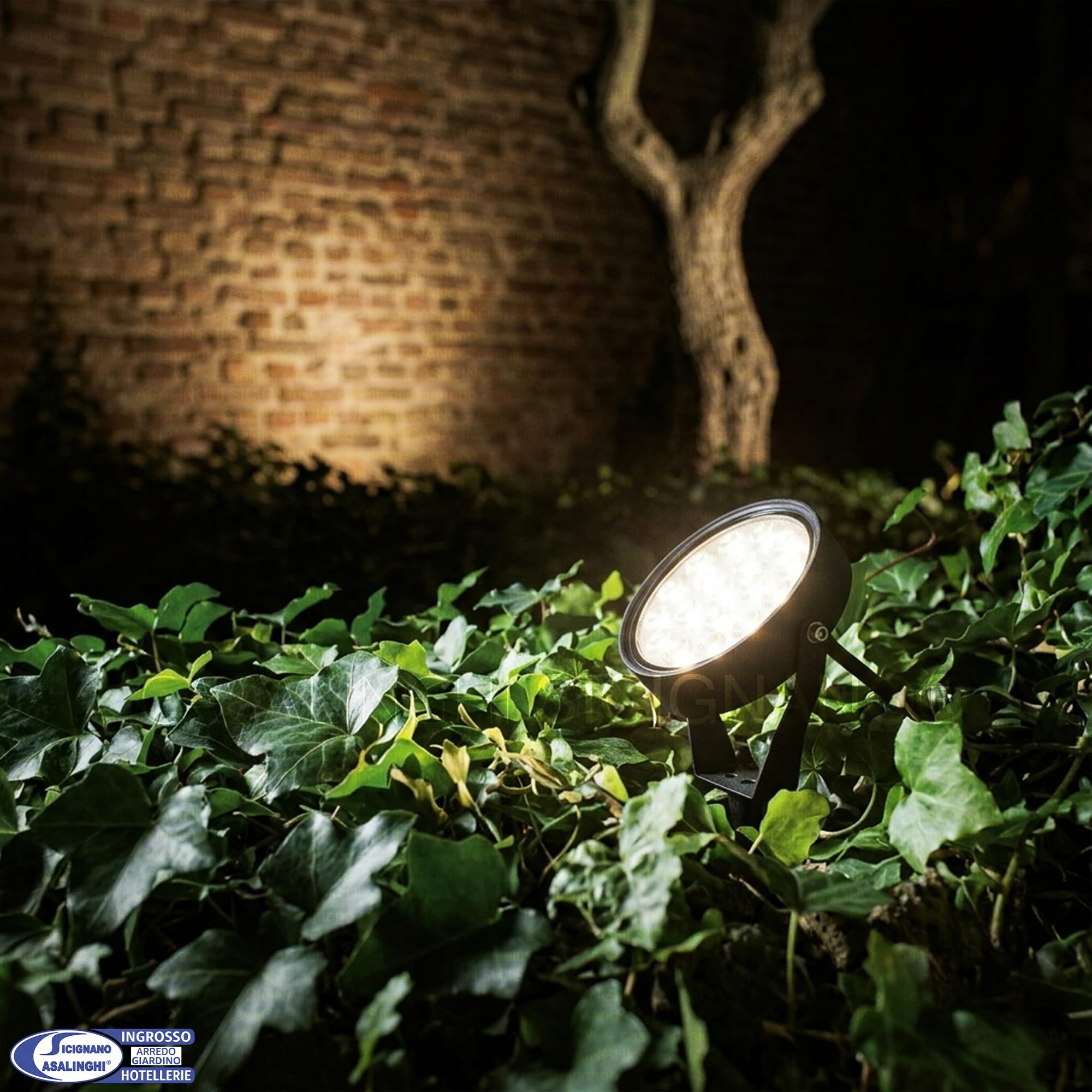 Sicignano x6 Ciak Faretti con Picchetto LED 15W, Grafite, Alluminio Pressofuso, 25°, IP65, 4000K, per Esterno