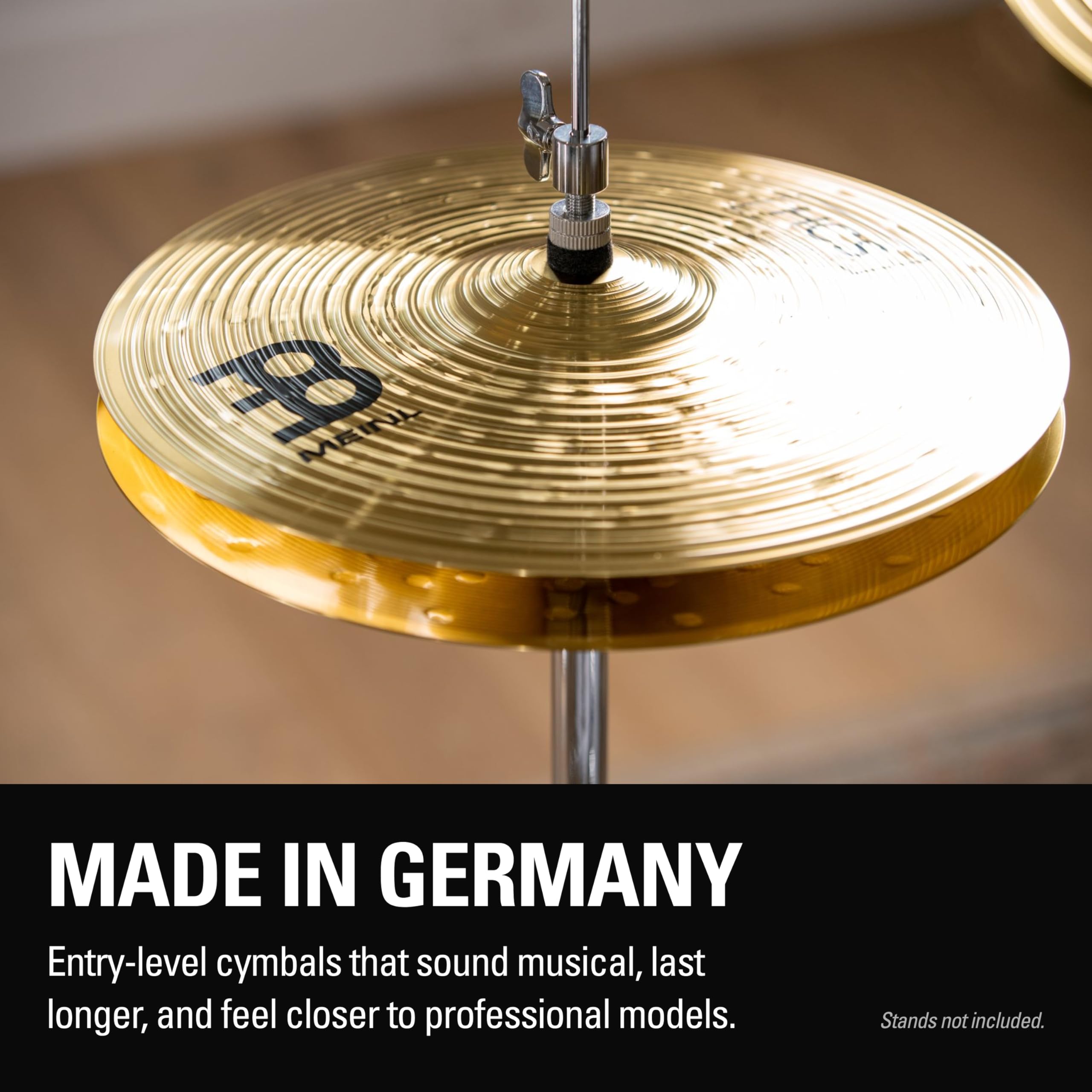 Meinl Cymbals Beckenset HCS Basic — mit 14 Zoll Hihat, 18 Crash-Ride Schlagzeug Becken - Messing, Traditionelles Finish (HCS1418)